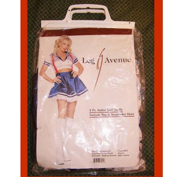New Leg Avenue sailor girl costume Large 2pc Skirt - Picture 1 of 5